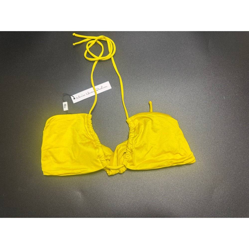 Monica Hansen Beachwear NWT Bikini Bandeau Top Yellow/Zafferano‎ Size Medium